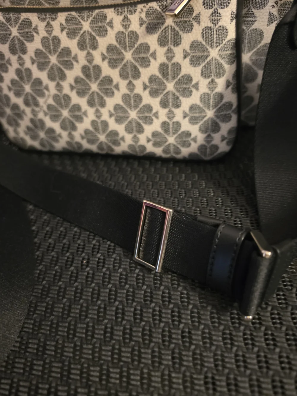 Kate Spade Black And White Floral Crossbody Bag with Black Strap - Picture 2 of 11
